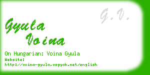 gyula voina business card